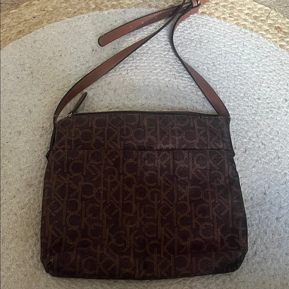 Calvin Klein Monogram Brown Crossbody Bag - Picture 2 of 2